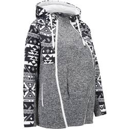 Bonprix Mother Fleece Jacket with Baby Pocket Black/Wool White Patterned (92375195)