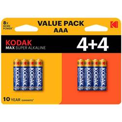 Kodak Max AAA LR6 Alkaline 8-pack
