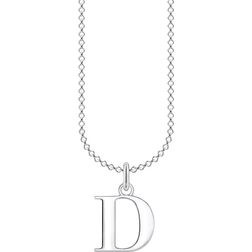 Thomas Sabo Charm Club Delicate Letter D Necklace - Silver