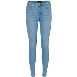 Vero Moda Tanya Normal Waist Slim Fit Jeans - Blue/Light Blue Denim