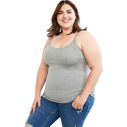 Motherhood Plus Size Clip Down Nursing Cami Grey (99400-05)