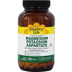 Country Life Target-Mins Magnesium Potassium Aspartate 180 Tablets