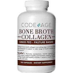 Codeage Bone Broth Collagen Formula Grass Fed Pasture Raised 180 Capsules