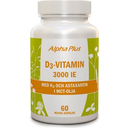 Alpha Plus D3 Vitamin 3000 IE K2 60 st