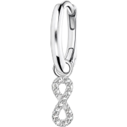 Thomas Sabo Charm Club Single Hoop with Infinity Pendant Earring - Silver/Transparent