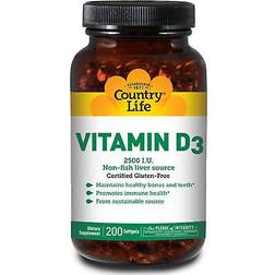 Country Life Vitamin D3 2500 IU 60 Softgels