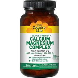Country Life Target-Mins Calcium Magnesium Complex with Vitamin D3 90 Tablets