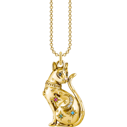 Thomas Sabo Cat Constellation Necklace - Gold/Pink/Multicolour