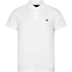 Moose Knuckles Gold Logo Polo Shirt - White