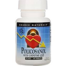 Source Naturals Policosanol with Coenzyme Q10 10 mg 60 Tablets