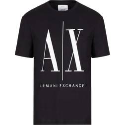Armani Icon Logo Cotton Graphic T-shirt - Black