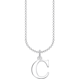 Thomas Sabo Charm Club Delicate Letter C Necklace - Silver