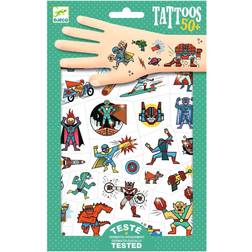 Djeco Tattoos Villains Against Heroes