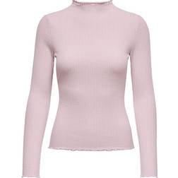 Only Emma Rib Top - Pale Lilac