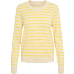 Part Two Gertie Knitted Pullover - Yellow Stripe