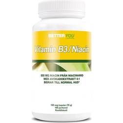 Better You Vitamin B3, Niacin 100 kapslar 100 st