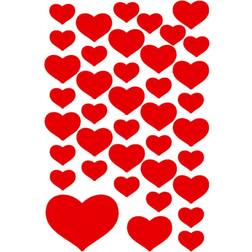 Herma stickers Decor hjärtan röd (3)