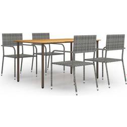 vidaXL 3072498 Patio Dining Set, 1 Table incl. 4 Chairs