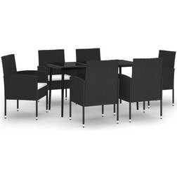 vidaXL 3099634 Patio Dining Set, 1 Table incl. 6 Chairs