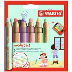 Stabilo Woody 3 in 1 Multi Talented Pencil 6-pack