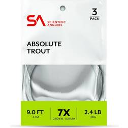 Scientific Anglers SA Absolute Trout Leader 3-pack 9' 4X (0,18 mm)