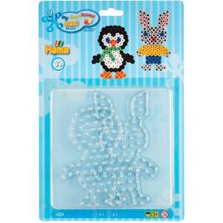 Hama Beads Midi Pärlplattor 2 st. Pingvin/Kanin One Size Pärlplattor