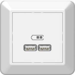 Elko RS USB-uttag 2-vägs Fv