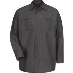 Red Kap Industrial Long Sleeve Work Shirt - Charcoal
