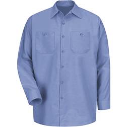 Red Kap Industrial Long Sleeve Work Shirt - Light Blue