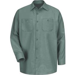 Red Kap Industrial Long Sleeve Work Shirt - Light Green