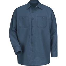 Red Kap Industrial Long Sleeve Work Shirt - Dark Blue