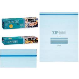 Fryspåse Blå Zip (7 L) (10 uds) Plastpåse & Folie