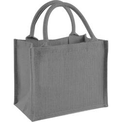 Westford Mill Jute Mini Gift Bag (6 Litres) (One Size) (Graphite Grey/Graphite Grey)
