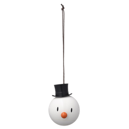 Hoptimist Snowman Ornament, vit Julgranspynt