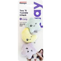 PetStages Toss N Twinkle Catnip Cat Toys 3 Pack Multi One-Size