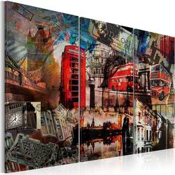 Arkiio London collage Triptych 120x80 Tavla