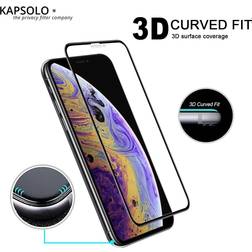 Kapsolo 3D Curved Tempered Glass Screen Protector for iPhone 11 Pro Max/XS Max