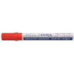 LYRA industrimarker 3mm rød m/hurtigttørrende maling og indvendig kugle