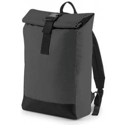BagBase Reflekterande ryggsäck med rulltopp Black Reflective One Size