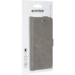 Essentials Vikbart fodral för mobiltelefon läder grå för Apple iPhone 6s, 7, 8