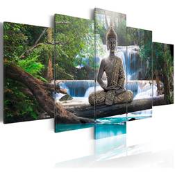 Arkiio Buddha and waterfall 100x50 Tavla 100x50cm