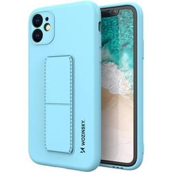 Wozinsky Kickstand Case flexibelt silikonskal med stativ iPhone 12 Pro Ljusblå