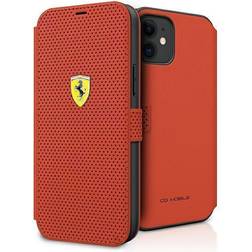 Ferrari Plånboksfodral iPhone 12 mini On Track Perforated Röd