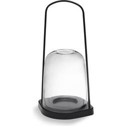 Skagerak bell lanterne sort m/glasskærm ø30x60cm Lykta
