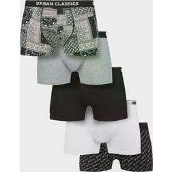 Urban Classics Organic Boxer Shorts 5-pack - Black/Grey