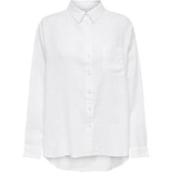 Only Solid Mixture Shirt - White