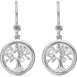 Christina Jewelry Tree of Life Earrings - Silver/Topaz