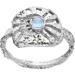 Maanesten Soluna Ring - Silver/Moonstone/Peridot/Transparent