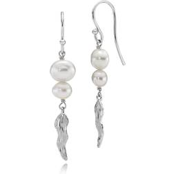 Izabel Camille Ellie Long Earrings - Silver/Pearls