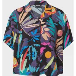 Urban Classics Ladies Viscose Resort Shirt Kortärmad tröja Dam flerfärgad